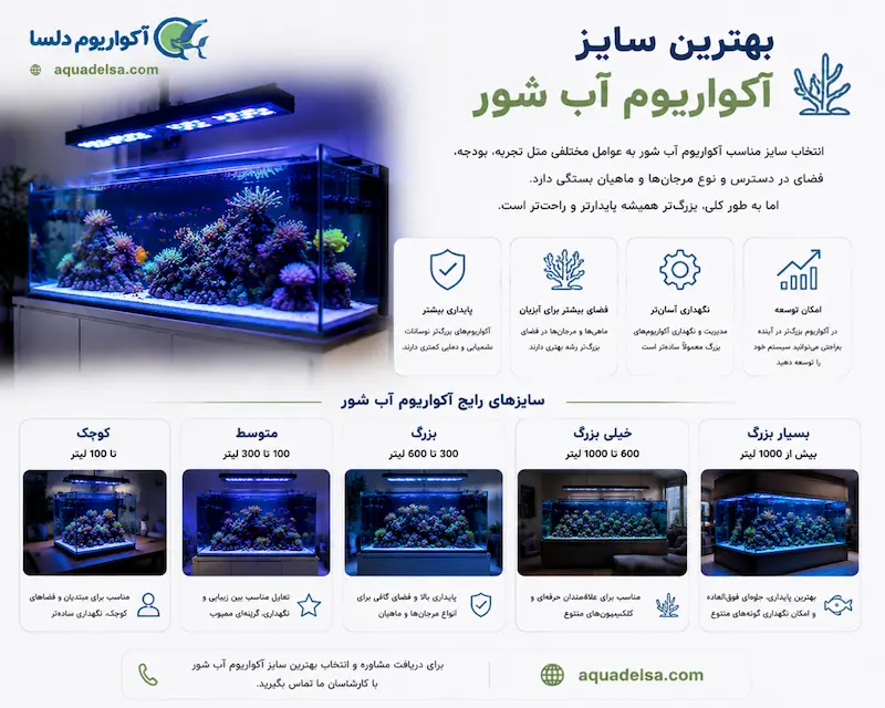 بهترین سایز آکواریوم آب شور
